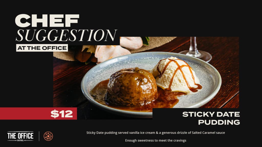 Sticky Date Pudding promo