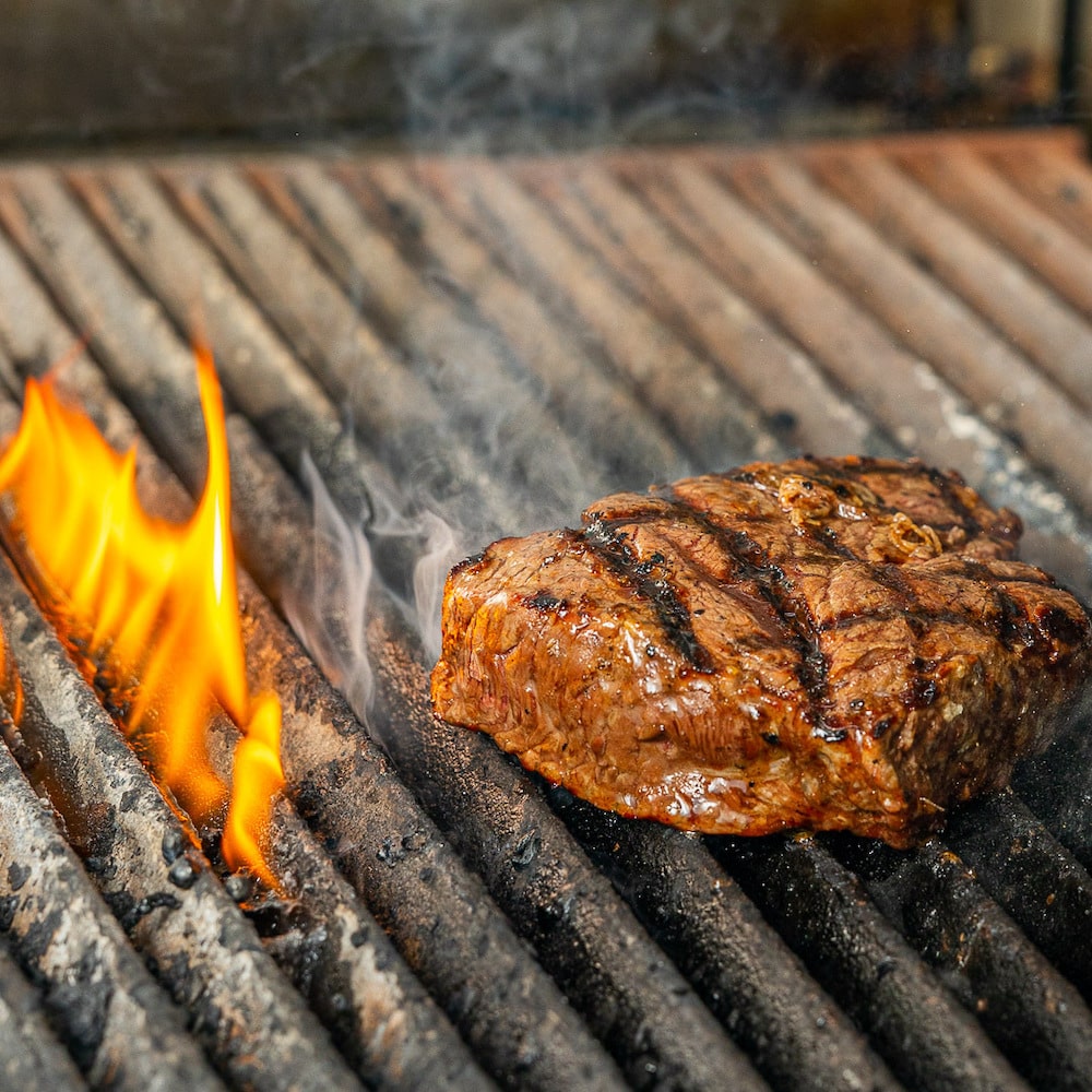 Steak on a grill