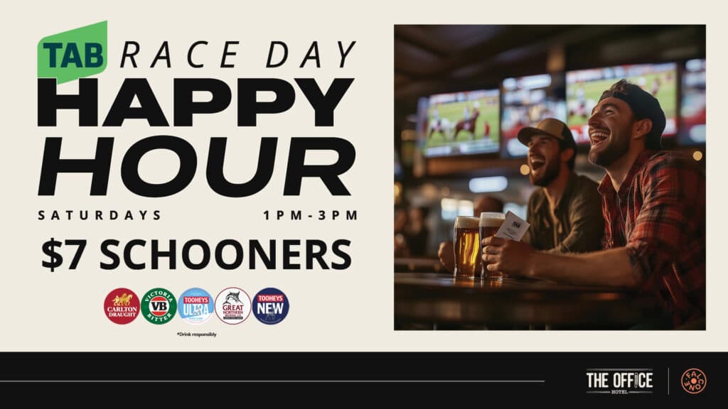 Race day happy hour promo