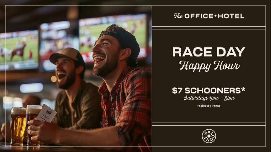 Race day happy hour promo
