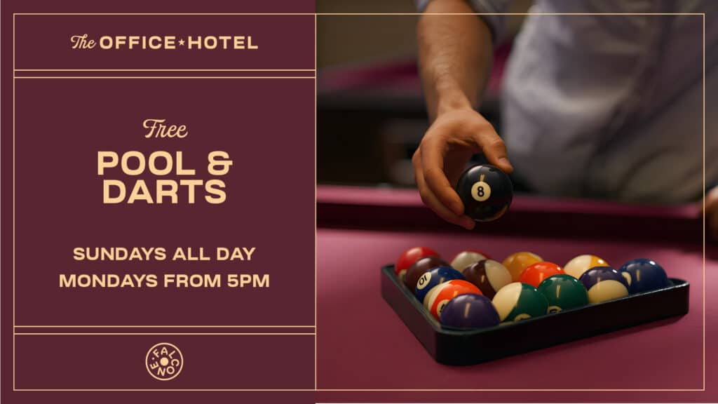 Free pool and darts promo