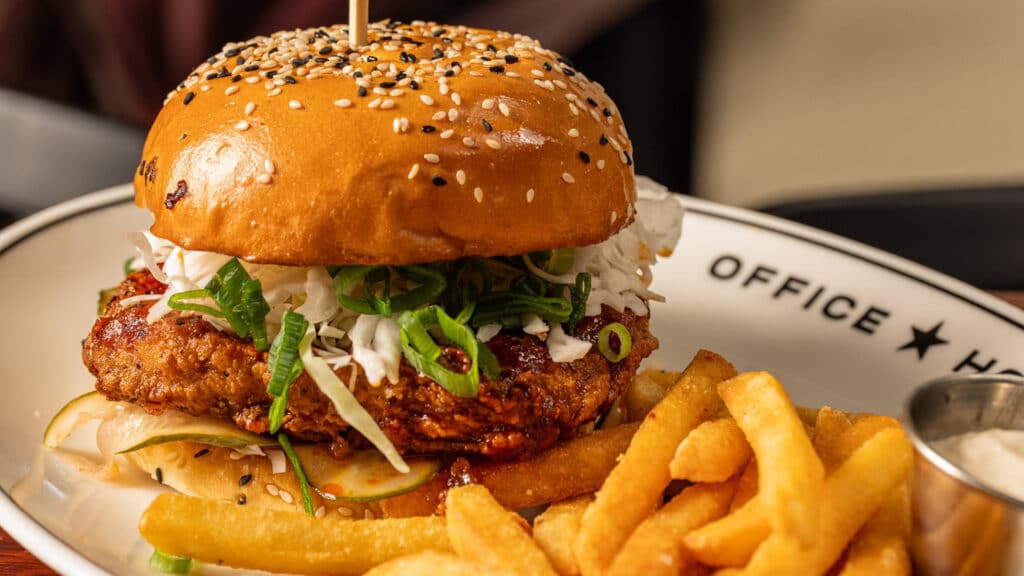 Korean Fire Chicken Burger