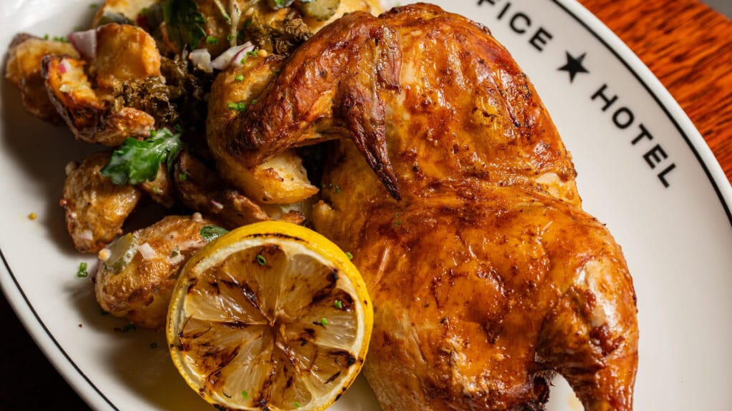 Roast Portuguese Chicken and Warm Potato Salad