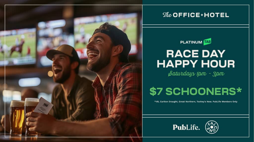 Race day happy hour promo